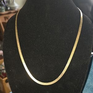 Classic Gold Herringbone Necklace - Women Jewelry